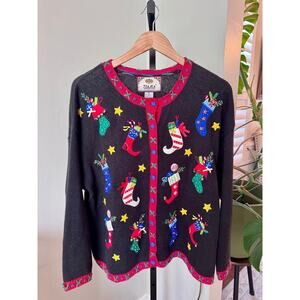 Tiara International Vintage Ugly Christmas Sweater